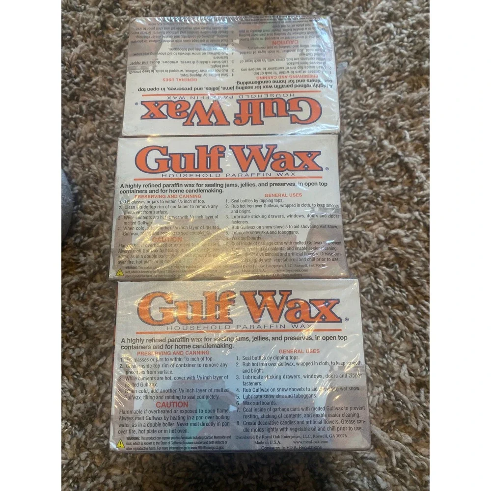 Gulf Wax Household Paraffin Wax 1lb Boxes for Canning and‎ Candlemaking 3 Pack